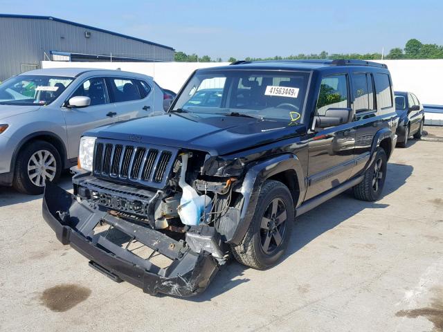 1J8HG48K86C283128 - 2006 JEEP COMMANDER BLACK photo 2