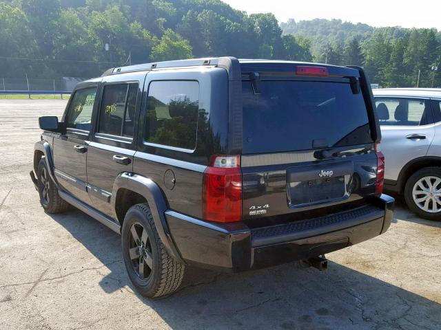 1J8HG48K86C283128 - 2006 JEEP COMMANDER BLACK photo 3