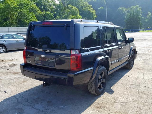 1J8HG48K86C283128 - 2006 JEEP COMMANDER BLACK photo 4