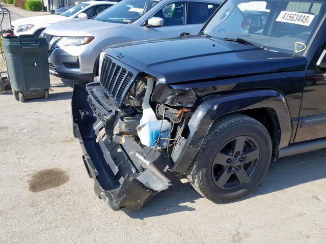1J8HG48K86C283128 - 2006 JEEP COMMANDER BLACK photo 9