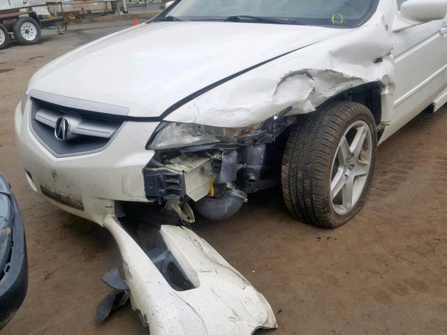 19UUA66256A036314 - 2006 ACURA 3.2TL WHITE photo 9