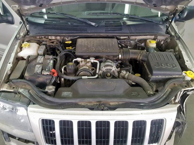 1J4GW48N94C186009 - 2004 JEEP GRAND CHER GRAY photo 7