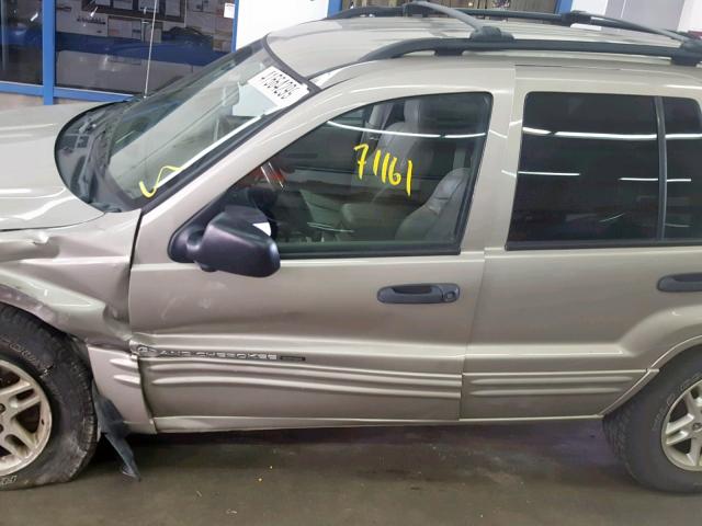 1J4GW48N94C186009 - 2004 JEEP GRAND CHER GRAY photo 9