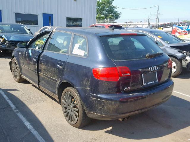 WAUNF78P38A097681 - 2008 AUDI A3 2.0 PRE BLUE photo 3