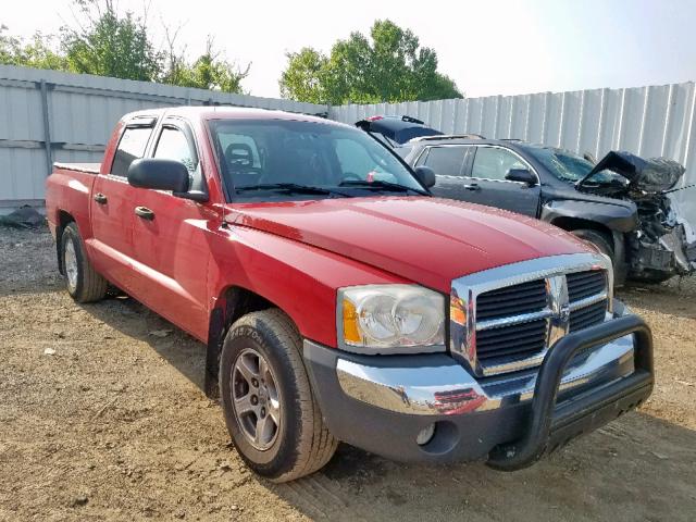 1D7HW48N45S102721 - 2005 DODGE DAKOTA QUA RED photo 1