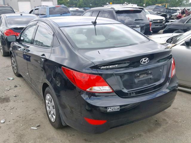 KMHCT4AE4GU136393 - 2016 HYUNDAI ACCENT SE BLACK photo 3