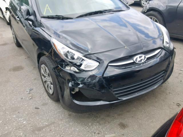 KMHCT4AE4GU136393 - 2016 HYUNDAI ACCENT SE BLACK photo 9