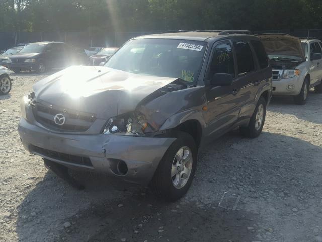 4F2CU09142KM45281 - 2002 MAZDA TRIBUTE LX GRAY photo 2