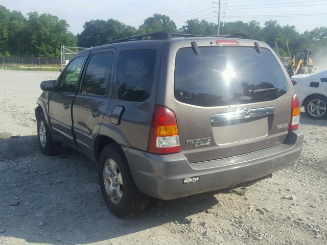 4F2CU09142KM45281 - 2002 MAZDA TRIBUTE LX GRAY photo 3