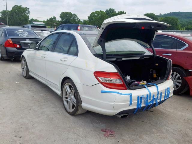 WDDGF56X89F226768 - 2009 MERCEDES-BENZ C 350 WHITE photo 3