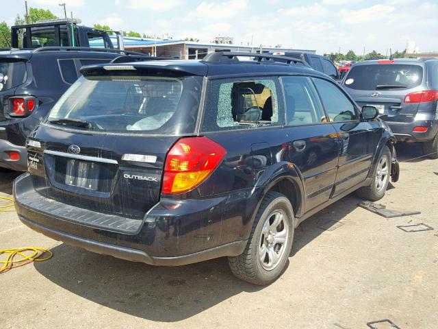 4S4BP61C677329119 - 2007 SUBARU LEGACY OUT BLACK photo 4