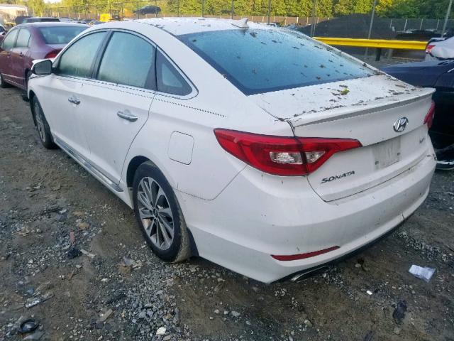 5NPE34AF2HH587257 - 2017 HYUNDAI SONATA SPO WHITE photo 3