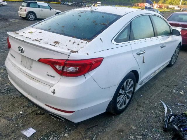 5NPE34AF2HH587257 - 2017 HYUNDAI SONATA SPO WHITE photo 4