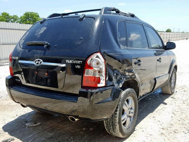 KM8JN12D47U501919 - 2007 HYUNDAI TUCSON SE BLACK photo 4