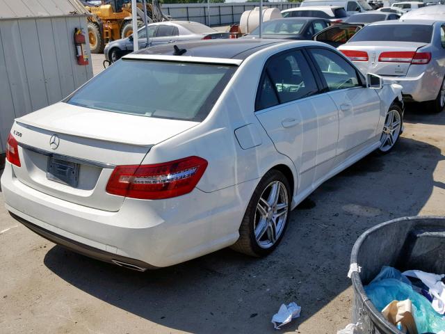 WDDHF5GB5BA382454 - 2011 MERCEDES-BENZ E 350 WHITE photo 4