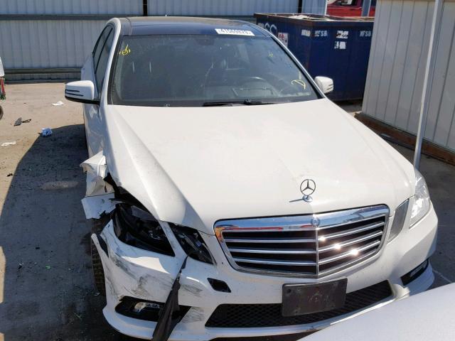 WDDHF5GB5BA382454 - 2011 MERCEDES-BENZ E 350 WHITE photo 9