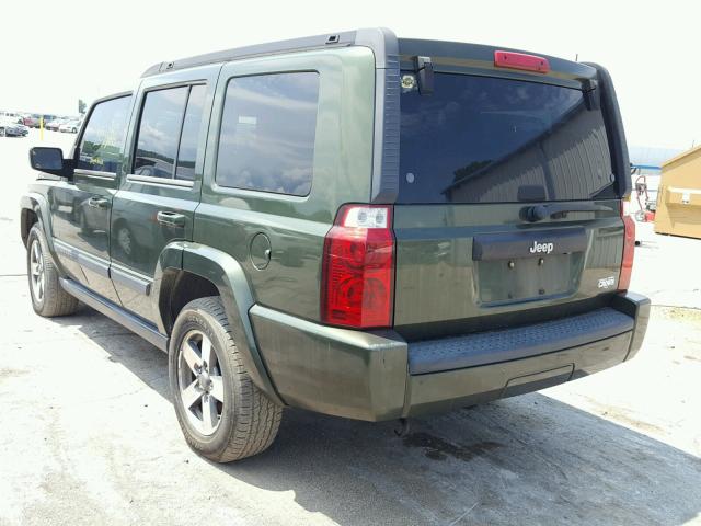 1J8HH48K87C620122 - 2007 JEEP COMMANDER GREEN photo 3
