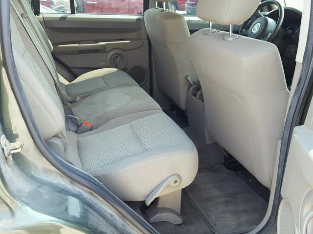 1J8HH48K87C620122 - 2007 JEEP COMMANDER GREEN photo 6