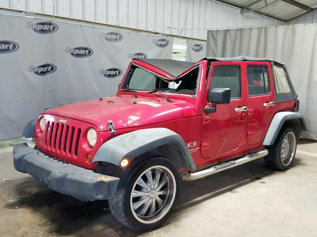 1J4GB39117L117983 - 2007 JEEP WRANGLER X RED photo 10