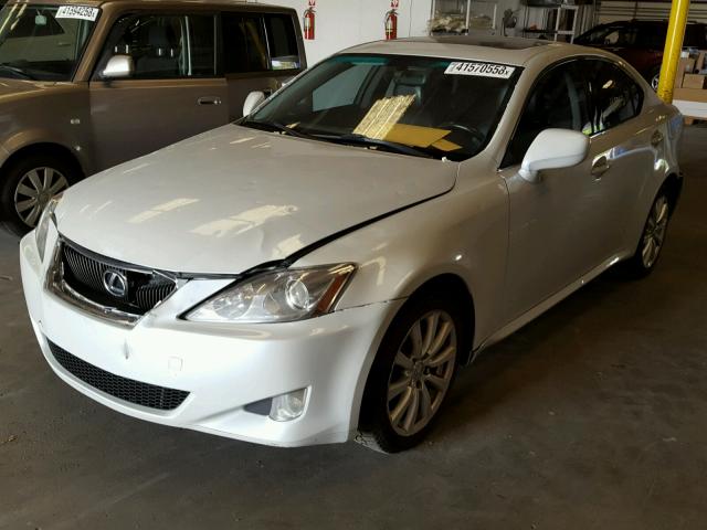 JTHCK262562007257 - 2006 LEXUS IS 250 WHITE photo 2