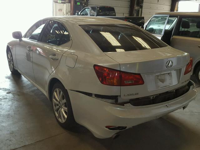 JTHCK262562007257 - 2006 LEXUS IS 250 WHITE photo 3