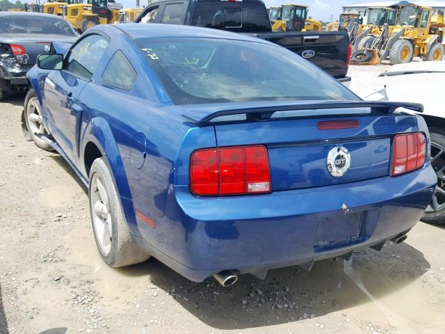 1ZVFT82H875227773 - 2007 FORD MUSTANG GT BLUE photo 3