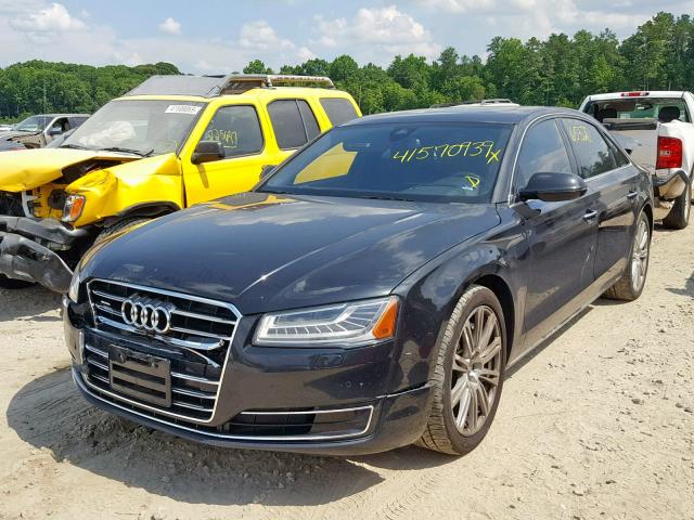 WAU3GAFD4FN022682 - 2015 AUDI A8 L QUATT BLACK photo 2