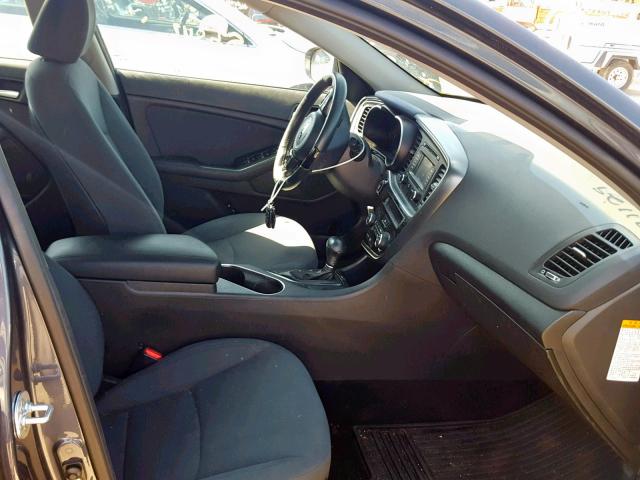 KNAGM4AD3F5086019 - 2015 KIA OPTIMA HYB GRAY photo 5