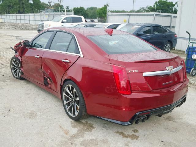 1G6A15S65J0174876 - 2018 CADILLAC CTS-V RED photo 3