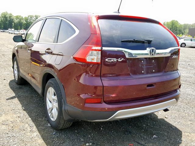 5J6RM4H72GL048011 - 2016 HONDA CR-V EXL MAROON photo 3