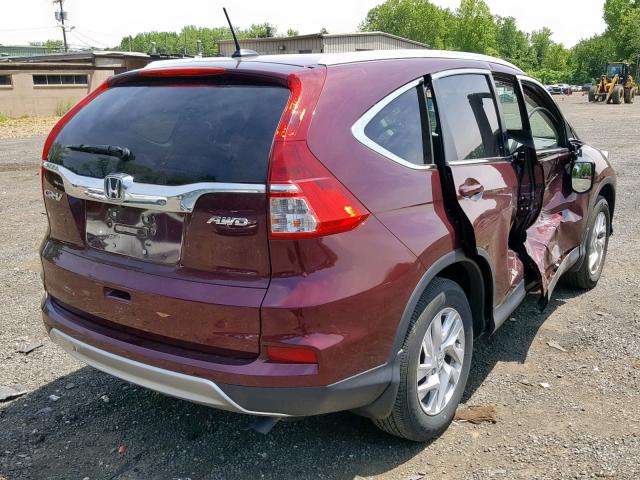 5J6RM4H72GL048011 - 2016 HONDA CR-V EXL MAROON photo 4