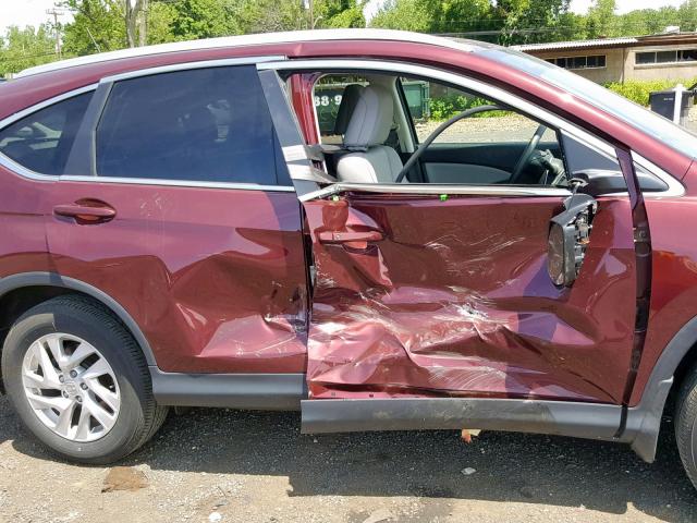 5J6RM4H72GL048011 - 2016 HONDA CR-V EXL MAROON photo 9