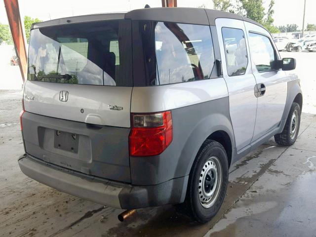 5J6YH28283L005702 - 2003 HONDA ELEMENT DX SILVER photo 4