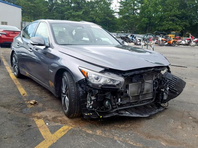 JN1AV7AP1EM690709 - 2014 INFINITI Q50 HYBRID GRAY photo 1