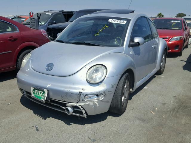 3VWCK21C31M425106 - 2001 VOLKSWAGEN NEW BEETLE ვერცხლისფერი ფოტო 2