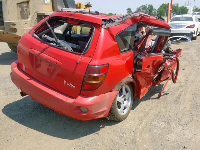 5Y2SL62814Z418476 - 2004 PONTIAC VIBE RED photo 4