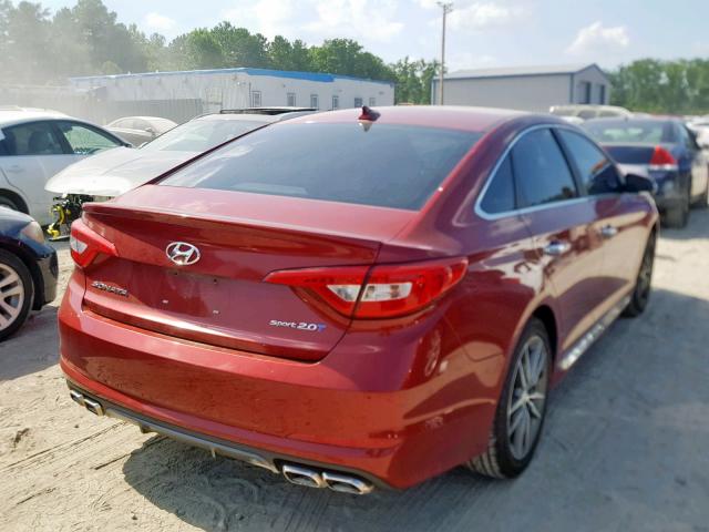 5NPE34AB5FH159466 - 2015 HYUNDAI SONATA SPO RED photo 4