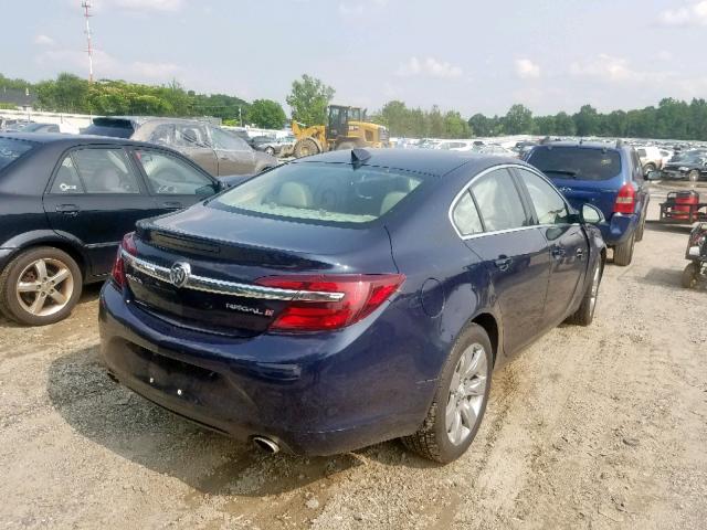 2G4GN5EX7F9158607 - 2015 BUICK REGAL PREM BLUE photo 4