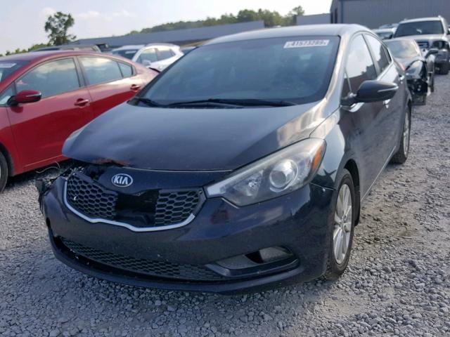 KNAFX4A85F5309070 - 2015 KIA FORTE EX BLACK photo 2