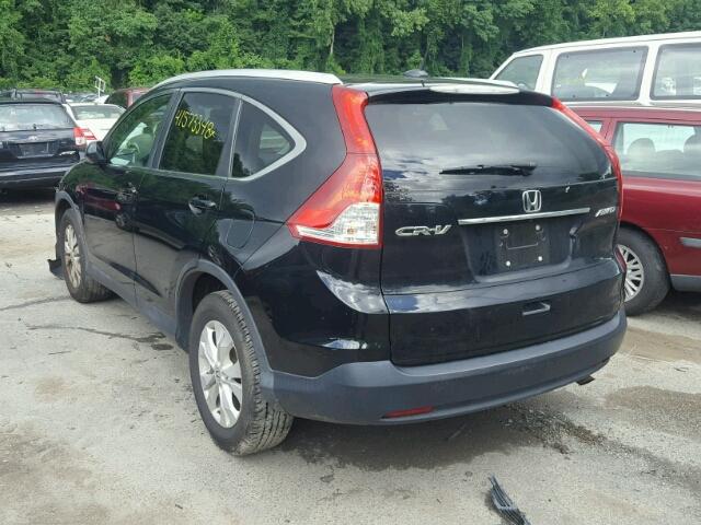 2HKRM4H70DH638309 - 2013 HONDA CR-V EXL BLACK photo 3