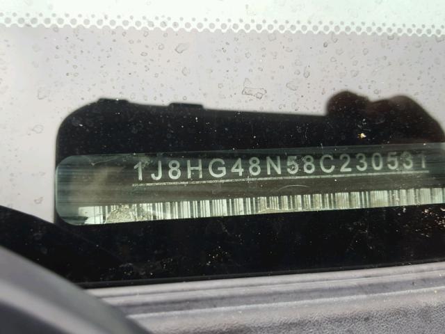 1J8HG48N58C230531 - 2008 JEEP COMMANDER GRAY photo 10