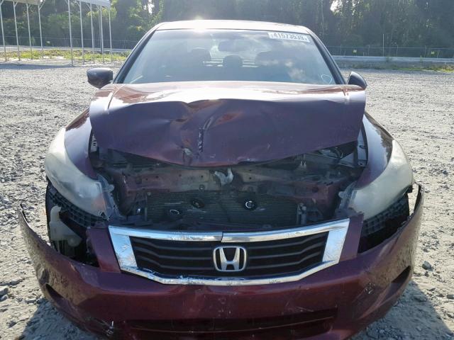 1HGCP36848A001764 - 2008 HONDA ACCORD EXL BURGUNDY photo 9