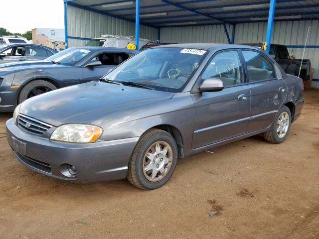 KNAFB121935220015 - 2003 KIA SPECTRA BA GRAY photo 2