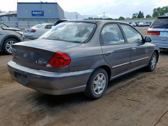 KNAFB121935220015 - 2003 KIA SPECTRA BA GRAY photo 4