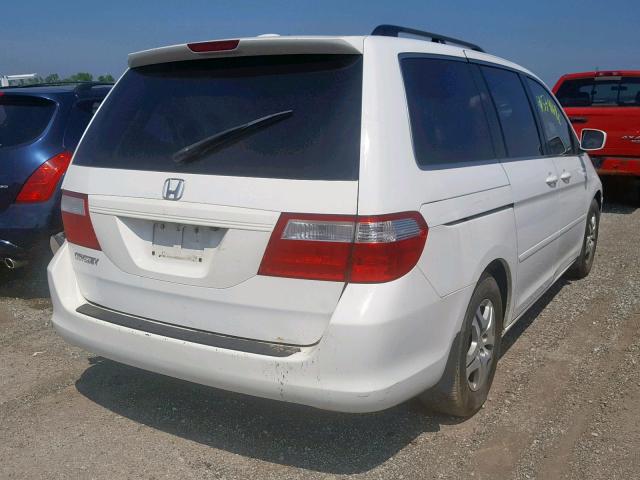 5FNRL38706B454843 - 2006 HONDA ODYSSEY EX WHITE photo 4