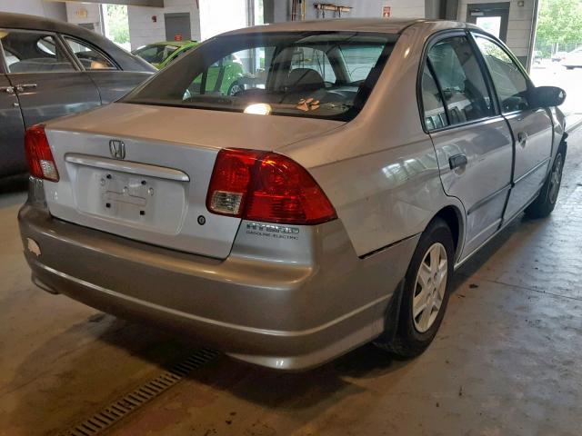 2HGES16414H638695 - 2004 HONDA CIVIC DX SILVER photo 4