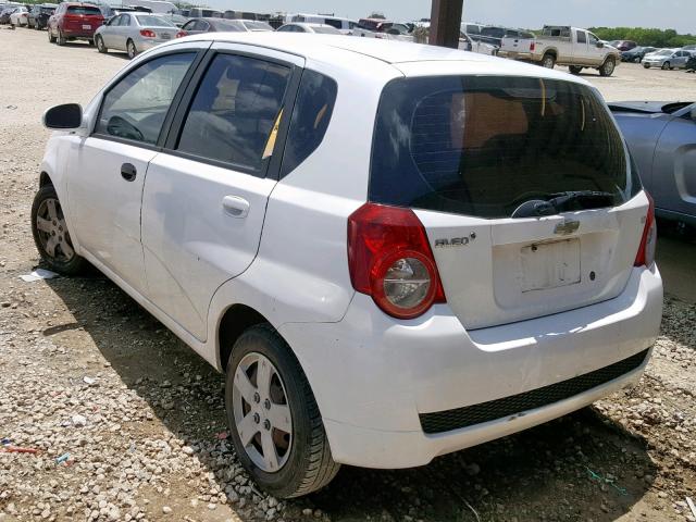 KL1TD66E79B619615 - 2009 CHEVROLET AVEO LS WHITE photo 3