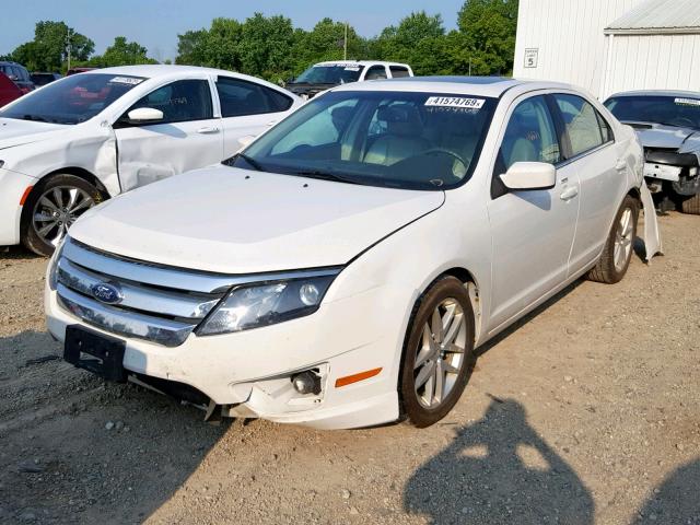 3FAHP0JA9AR228947 - 2010 FORD FUSION SEL WHITE photo 2