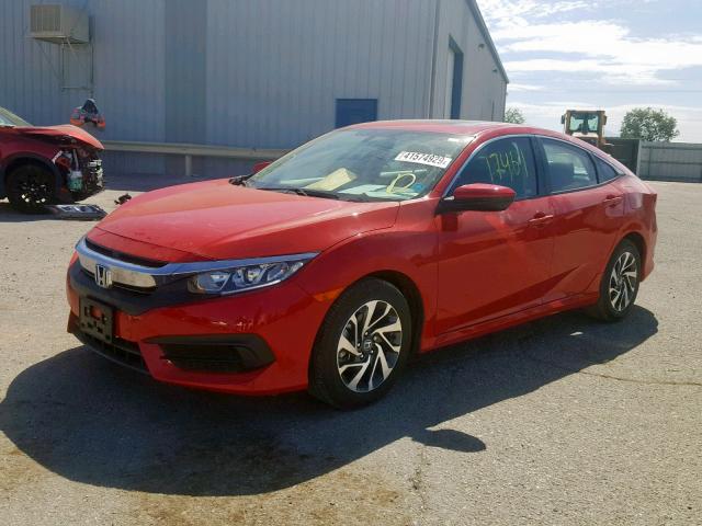 2HGFC2F72JH554463 - 2018 HONDA CIVIC EX RED photo 2