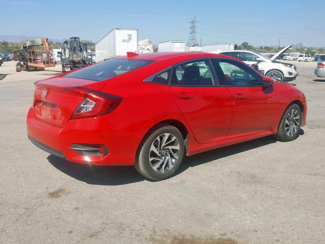 2HGFC2F72JH554463 - 2018 HONDA CIVIC EX RED photo 4